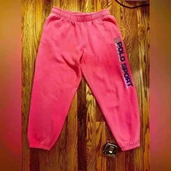 POLO RALPH LAUREN SPORT - PINK SWEATPANTS. SIZE LARGE - Picture 1 of 10
